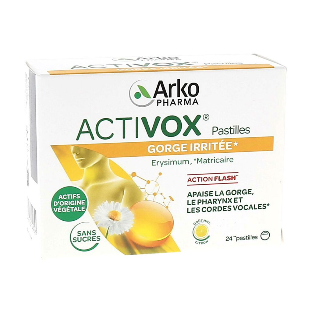 Activox Pastilles Gorge Irritée, Action Flash, goût miel/citron, 1 ...
