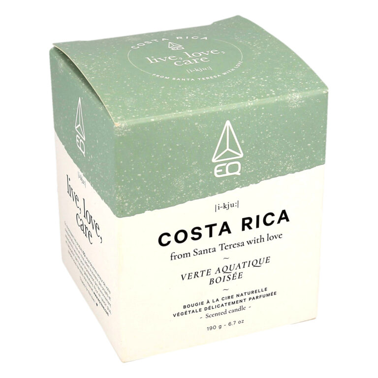 EQ Love Costa Rica Bougie à la Cire Naturelle Végétale Délicatement Parfumée