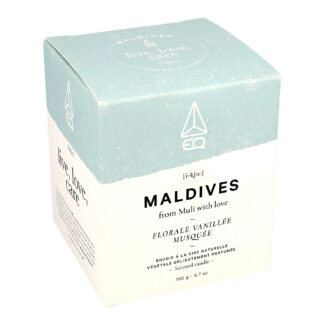 EQ Love Maldives Bougie à la Cire Naturelle Végétale Délicatement Parfumée