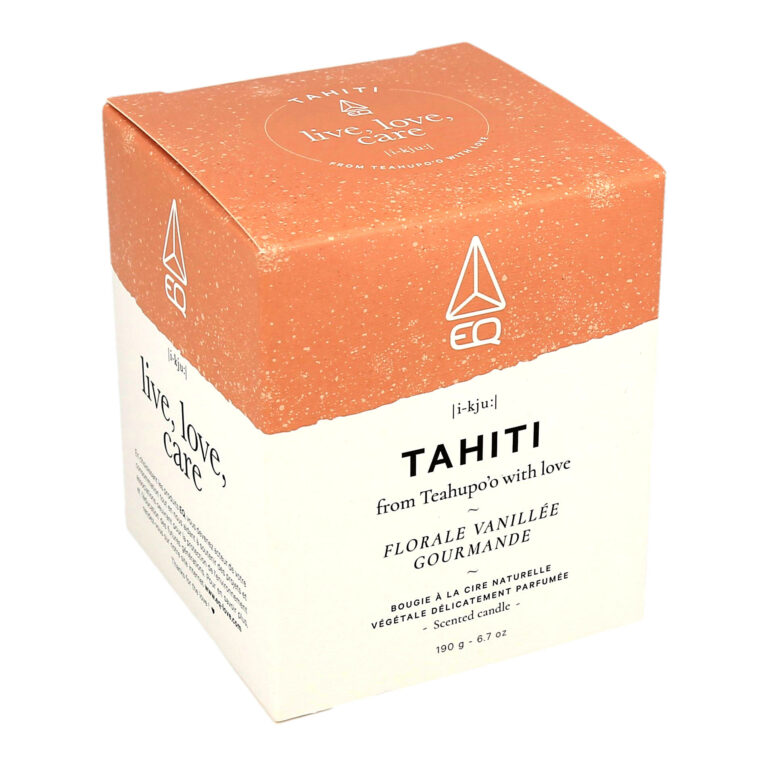EQ Love Tahiti Bougie à la Cire Naturelle Végétale Délicatement Parfumée