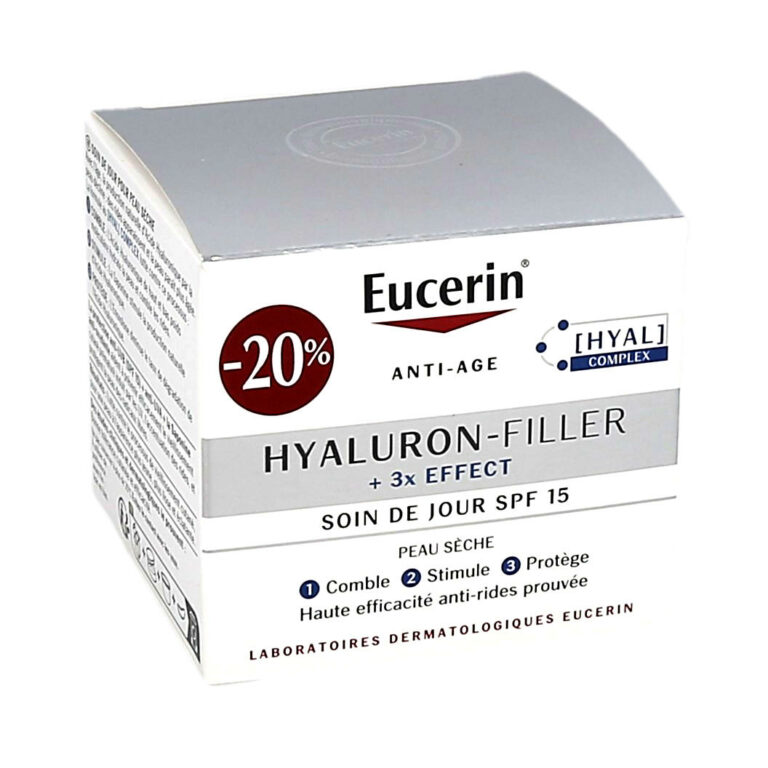Eucerin Hyaluron-Filler + 3x Effect Soin de Jour SPF15 Peau Sèche