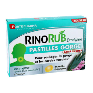 RinoRub Eucalyptus Pastilles Gorge sans sucres