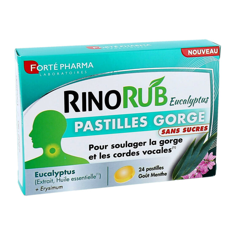 RinoRub Eucalyptus Pastilles Gorge sans sucres