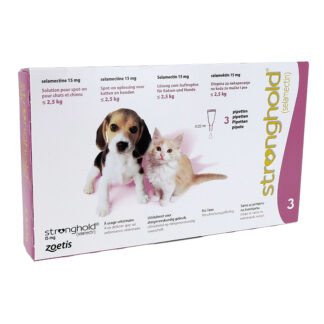 Stronghold 15mg spot-on chats et chiens inférieur ou égal à 2