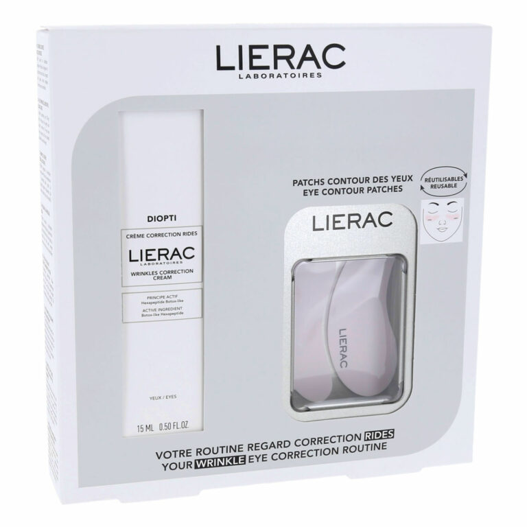 Lierac Coffret Diopti Crème Correction Rides Yeux+2 Patchs Contour des yeux Silicone Réutilisables