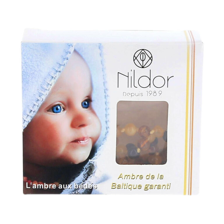 Nildor Collier d'Ambre multicolore pour bébé