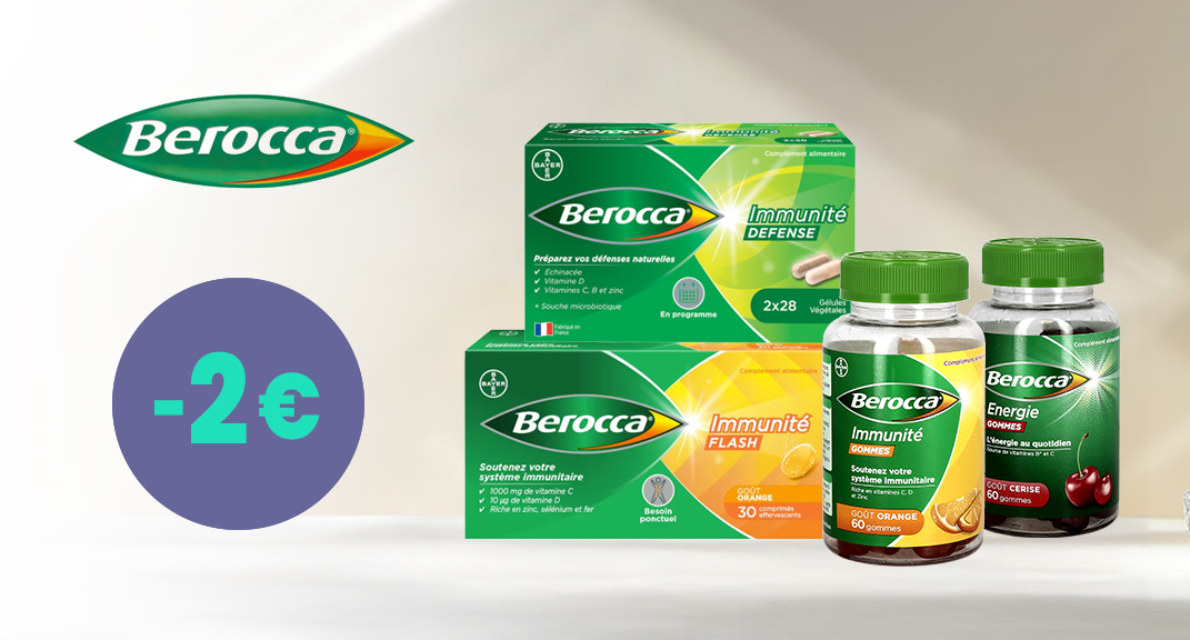 Berocca – Un coup de boost avec 2€ de remise