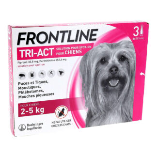 Frontline Tri-Act Solution pour Spot-On pour Chiens 2-5Kg