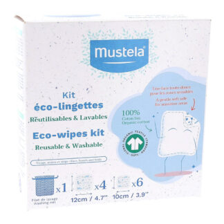 Mustela Eco-Lingettes Réutilisables & Lavables 100% Coton bio