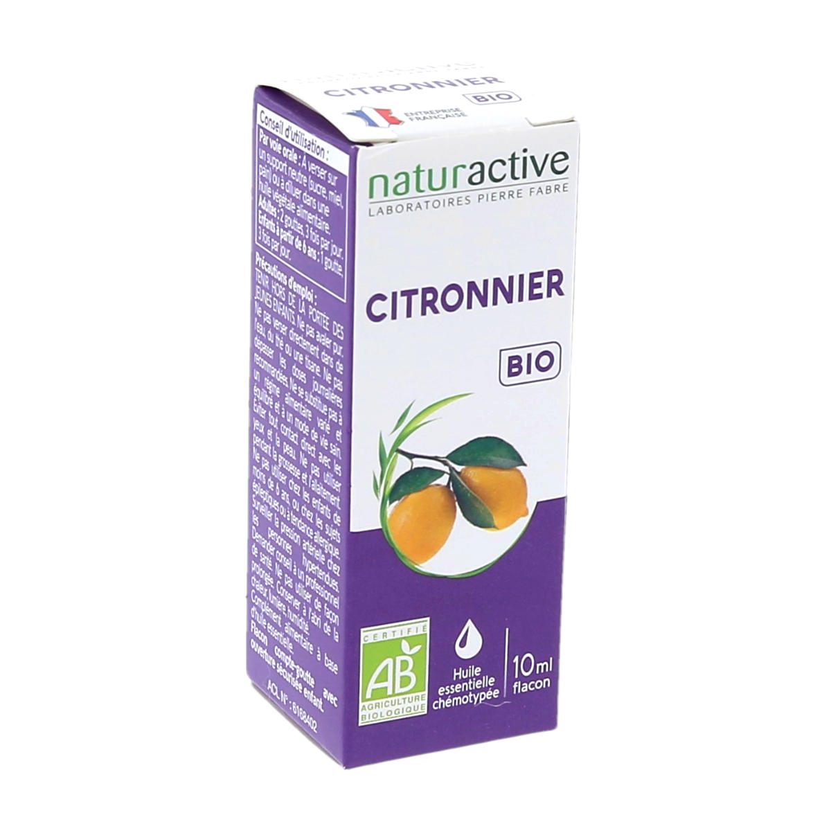 Naturactive Citronnier Bio Huile Essentielle Chémotypée