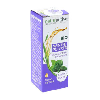 Naturactive Menthe Poivrée Bio Huile Essentielle Chémotypée