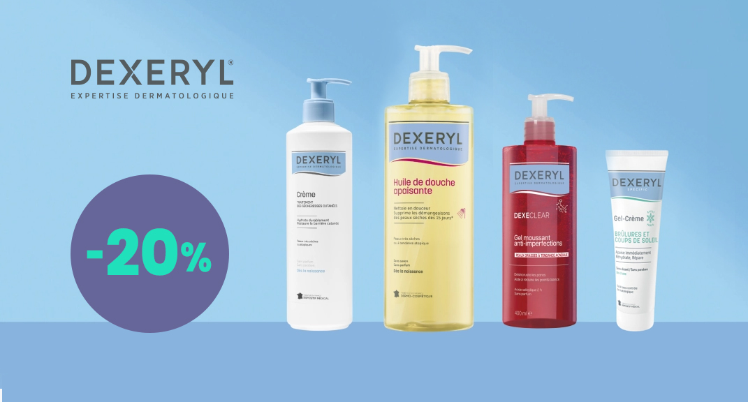 -20% pour apaiser les peaux les plus sèches avec Dexeryl
