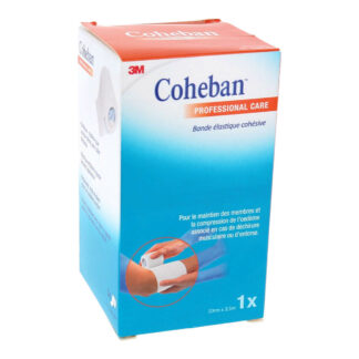 Coheban Bande Elastique Cohésive Blanche 10cmX3