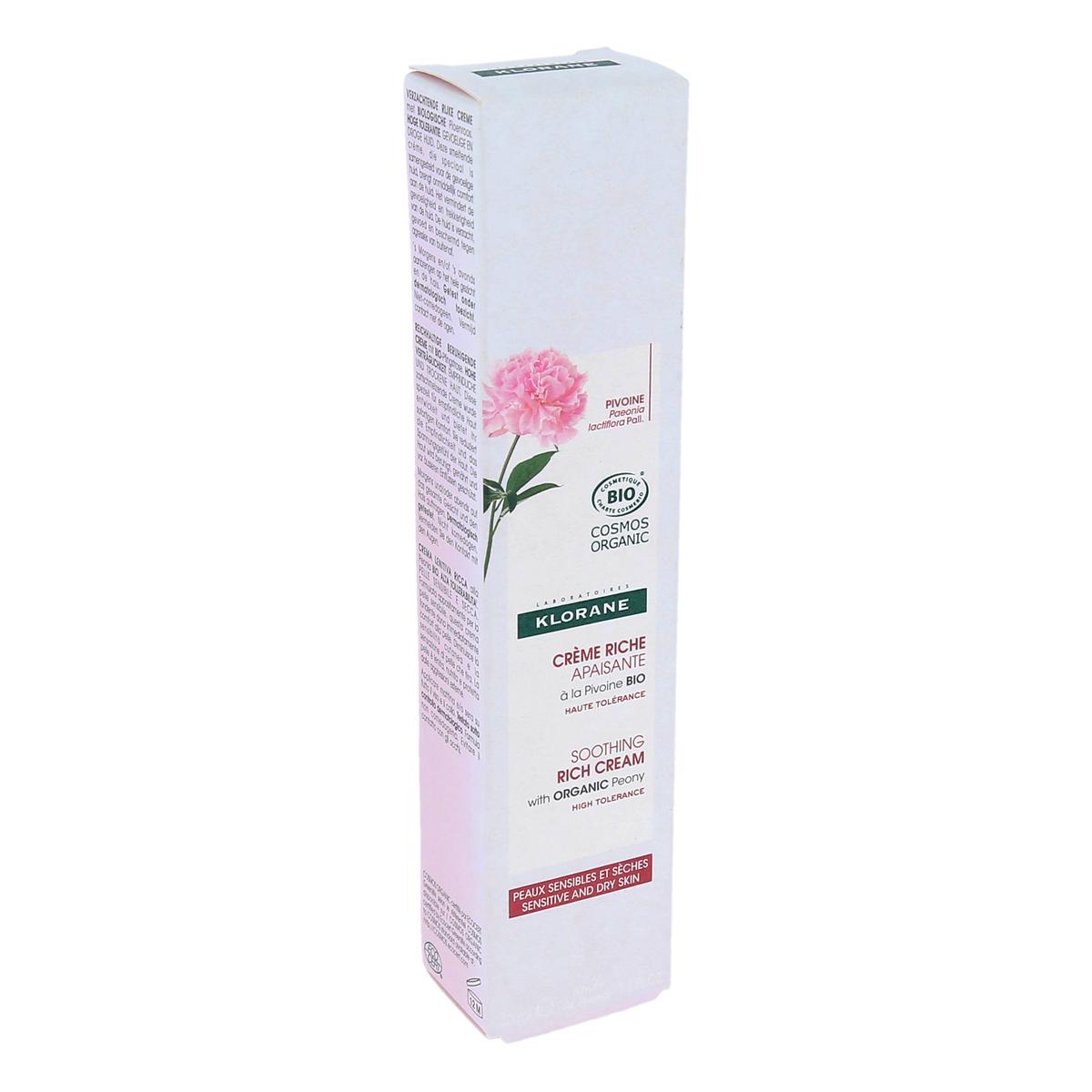 Klorane Crème Riche Apaisante à la pivoine Bio