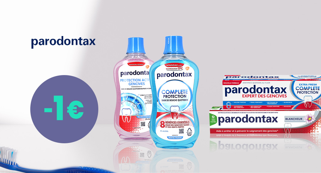 PARODONTAX : -1 € pour des gencives en pleine santé