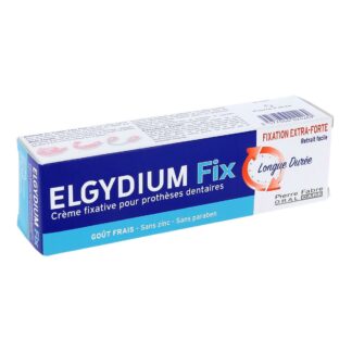 Elgydium Fix Longue Durée Crème Fixative Extra-Forte pour prothèses dentaires