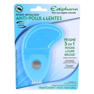 Estipharm Peigne Métallique Anti-poux & Lentes
