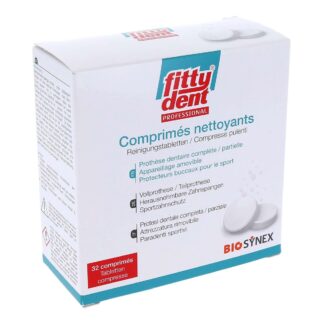 Fitty Dent Comprimés Nettoyants  pour prothèse dentaire complète ou partielle/appareillage amovible/protecteurs buccaux pour le sport