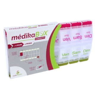MédikaBox Compact II Pilulier 7 jours/2 prises
