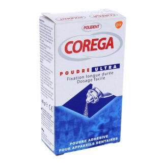 Polident Corega Poudre Ultra Adhésive pour appareils dentaires