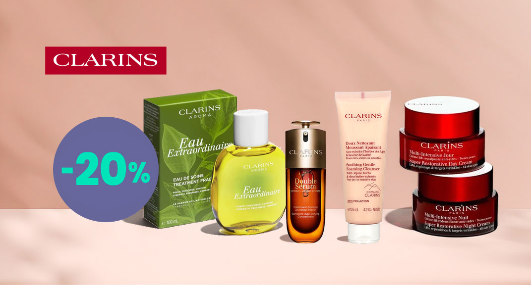 Clarins : -20% pour révéler votre éclat naturel