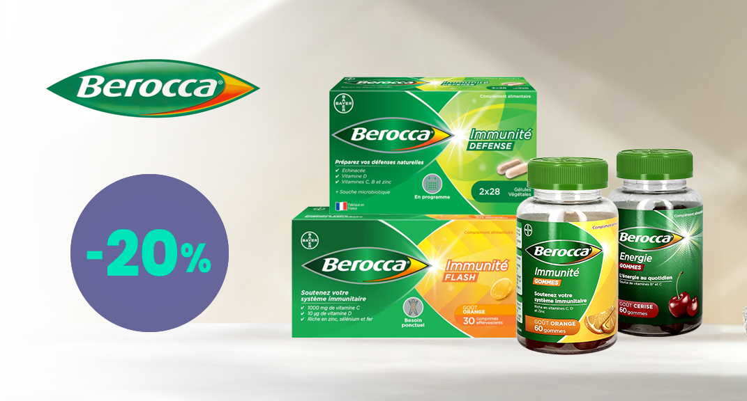 Berocca – Un coup de boost avec 20% de remise