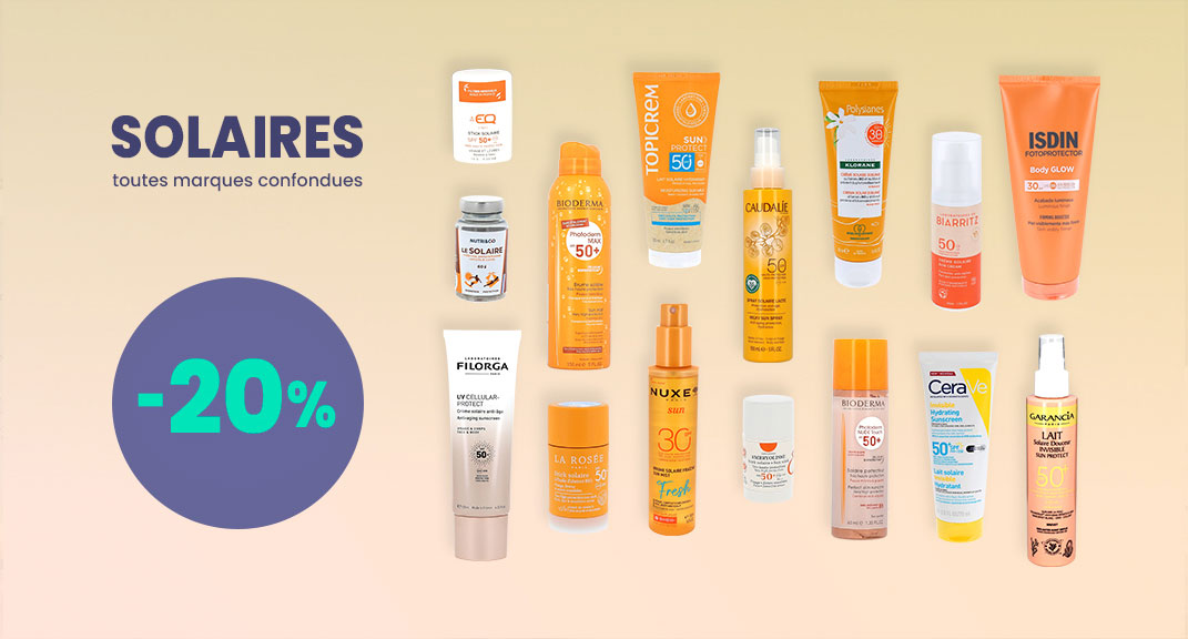 Solaires : -20 % pour préparer votre peau au soleil