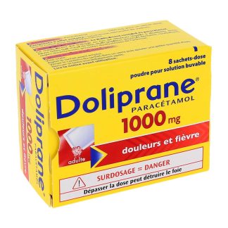 Doliprane 1000mg Poudre pour solution buvable
