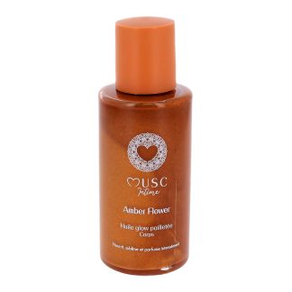 Musc Intime Huile Glow Pailletée Corps Amber Flower