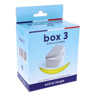 PAPILLI+ Box 3 Boite à Prothèse Jaune Extra Large