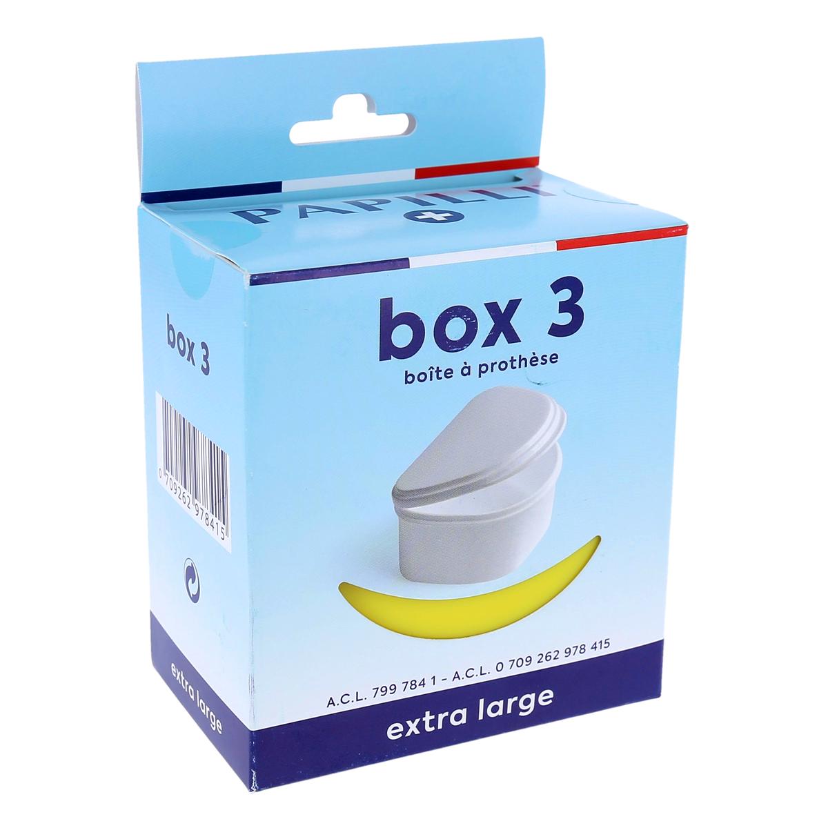PAPILLI+ Box 3 Boite à Prothèse Jaune Extra Large