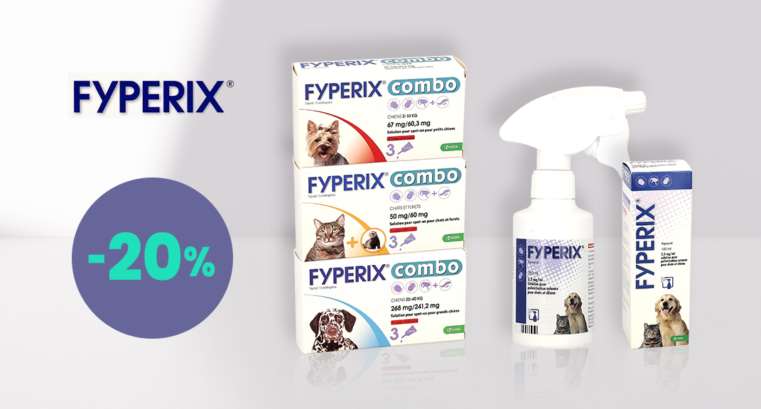 FYPERIX : -20 % contre puces, tiques et poux