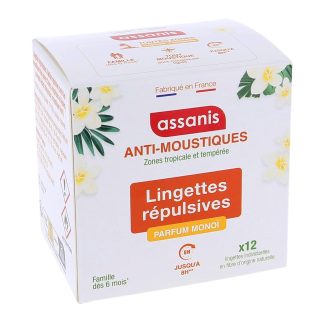 Assanis Anti-Moustiques Lingettes Répulsives dès 6 mois