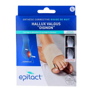 Epitact Orthèse Corrective Rigide de Nuit Hallux Valgus "Oignon"