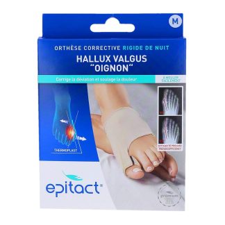 Epitact Orthèse Corrective Rigide de Nuit Hallux Valgus "Oignon"