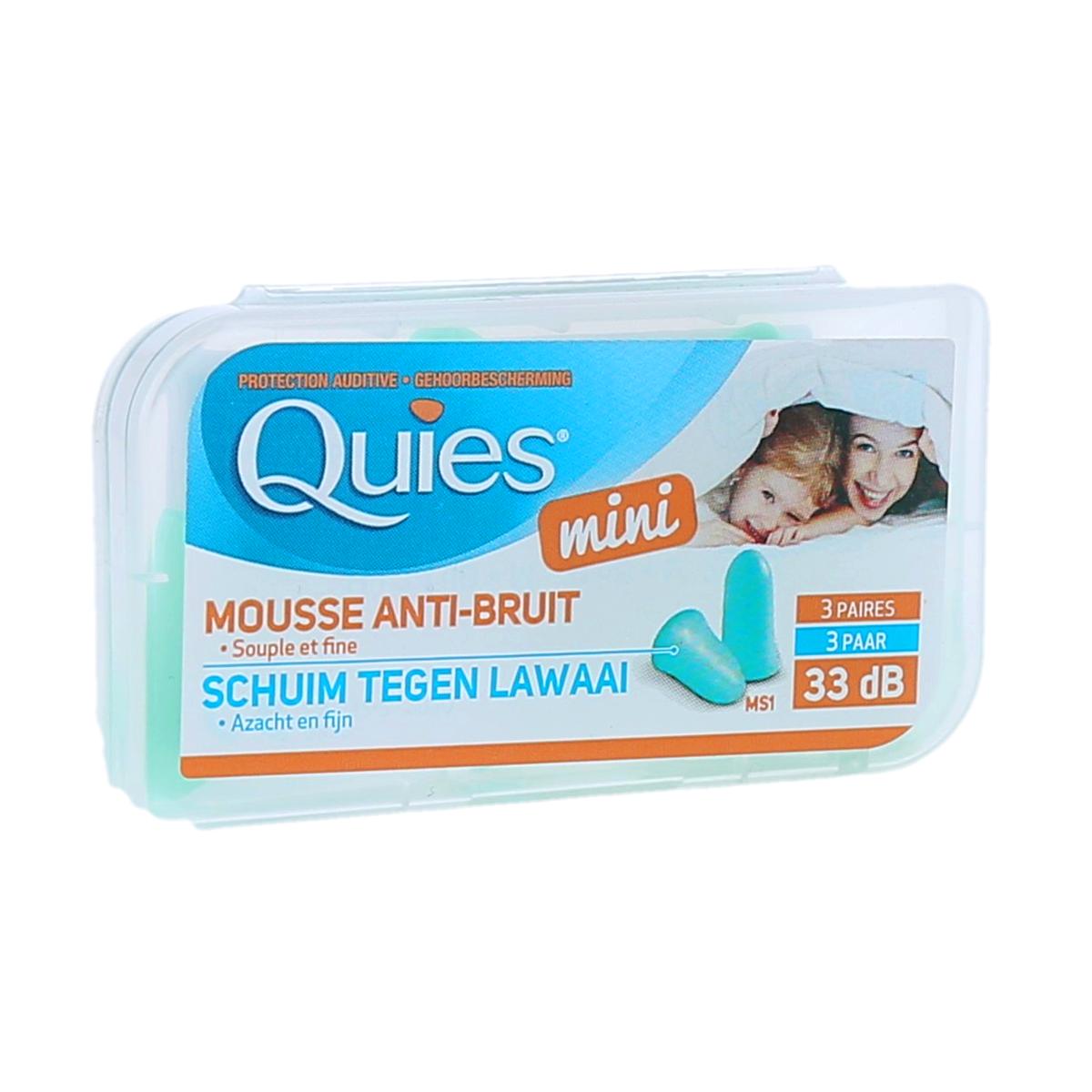 Quies Protection Auditive Mousse Anti-Bruit Mini 33dB