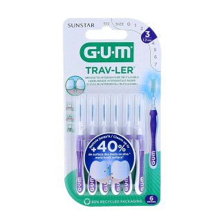 GUM Trav-Ler Brossettes Interdentaires Réutilisables 1