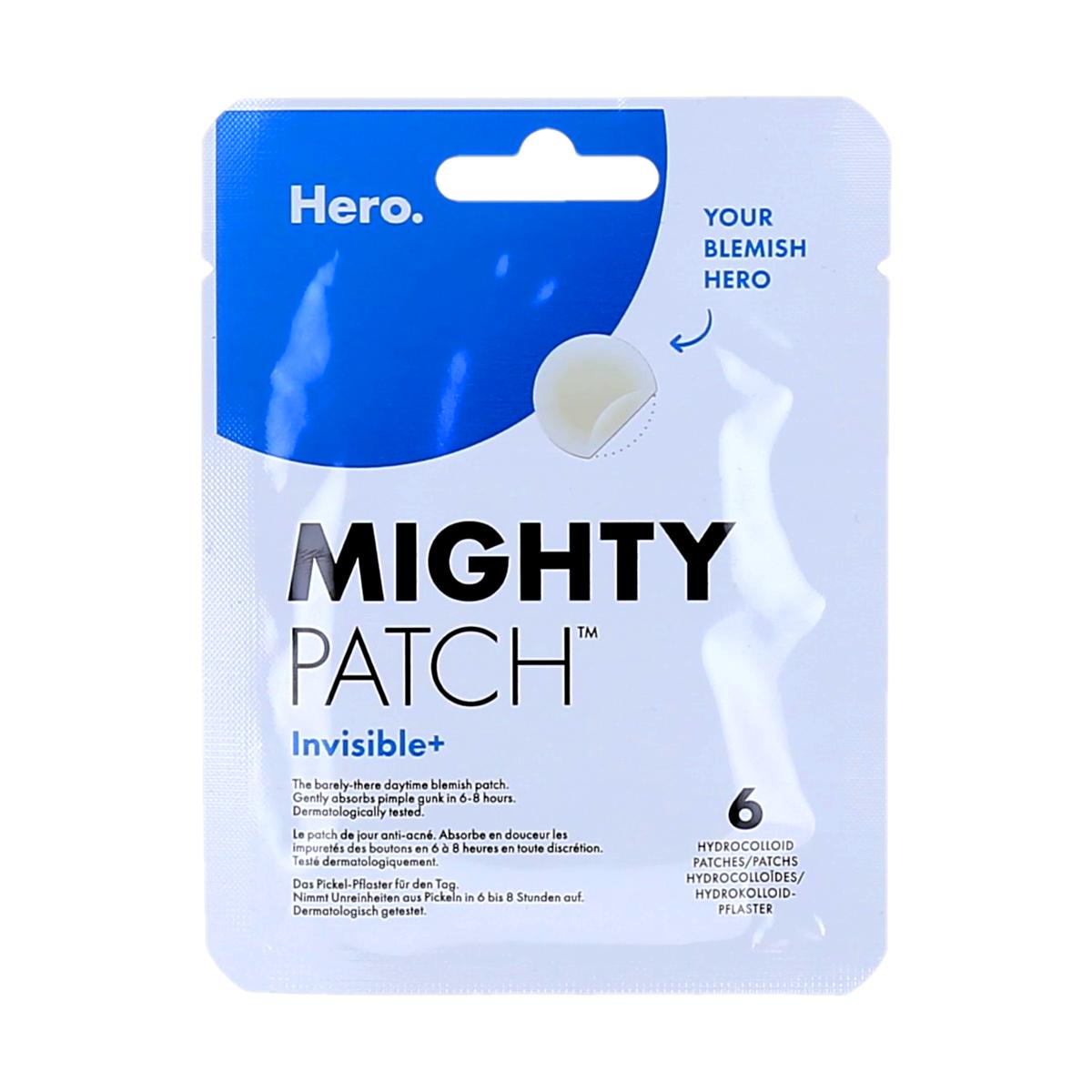 Hero Mighty Patch Invisible+, Patchs de Jour Anti-Acné, 6 Patchs Hydrocolloïdes