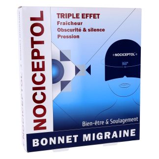 Nociceptol Bonnet Migraine Triple Effet, Fraîcheur/Obscurité & Silence/Pression