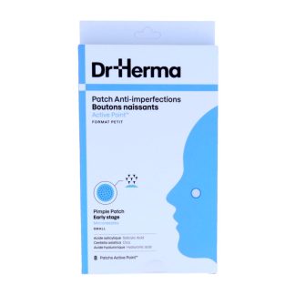 Dr Herma Patch Anti-Imperfections, Boutons naissants, Active Point, format petit (18mm), boite de 8 patchs Active Point