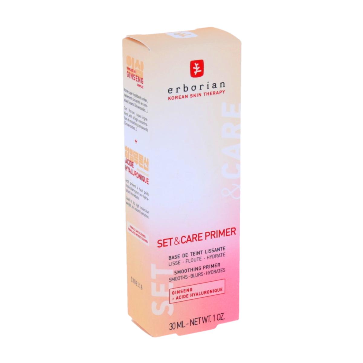 Erborian Set&Care Primer, Base de teint lissante, Lisse/Floute/Hydrate, tube de 30ml