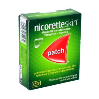 Nicoretteskin Patch 25mg/16h-nicotine, boite de 28 dispositifs transdermiques semi-transparents