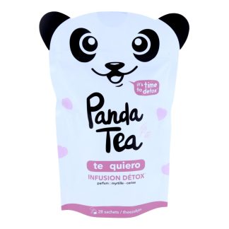 PANDA TEA Te Quiero, Infusion Détox, Myrtille/Cerise, 28 sachets
