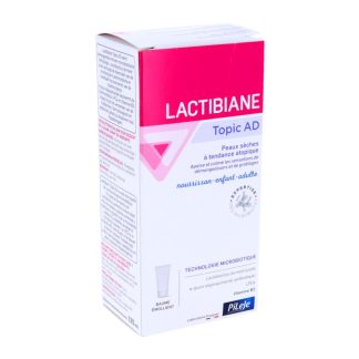 Pileje Lactibiane Topic AD Baume Emollient, Nourrisson/Enfant/Adulte, peaux sèches à tendance atopique, tube de 125ml