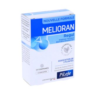 Pileje Melioran Regul, Améliore l'humeur/Bien-être émotionnel, 45 jours de prise, boite de 45 comprimés