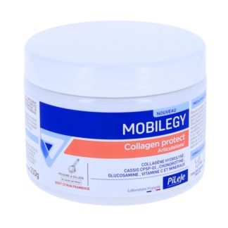 Pileje Mobilegy Collagen Protect Articulations, Poudre à diluer, 28 jours de prise, goût citron-framboise, pot de 210g